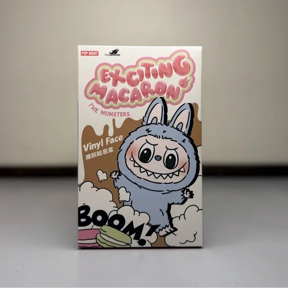 POP MART The Monsters Exciting Macaron Vinyl Plush TOFFEE Labubu - Picture 2 of 10
